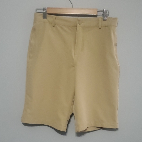 slazenger shorts boys size xl x-large tan thin fabric athletic golf flat front - Picture 1 of 13